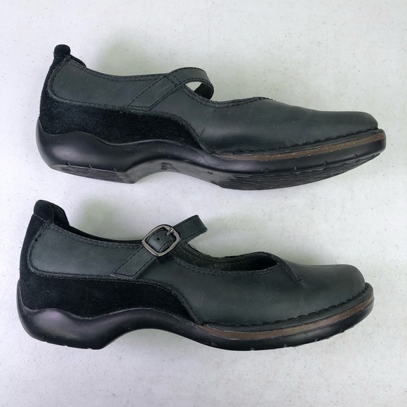 Dansko Black Leather Suede Mary Jane Shoes Size 8.5-9 - Picture 2 of 9
